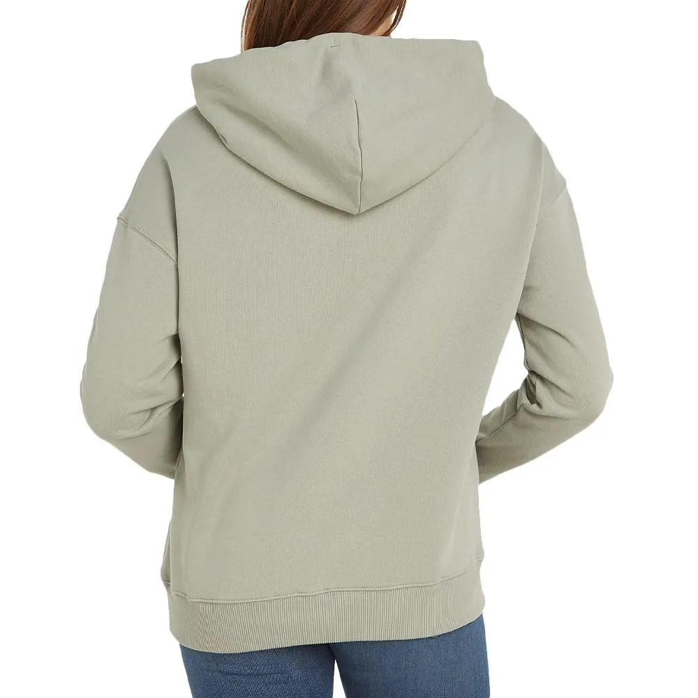 Sweat à Capuche Vert Femme Tommy Hilfiger Badge