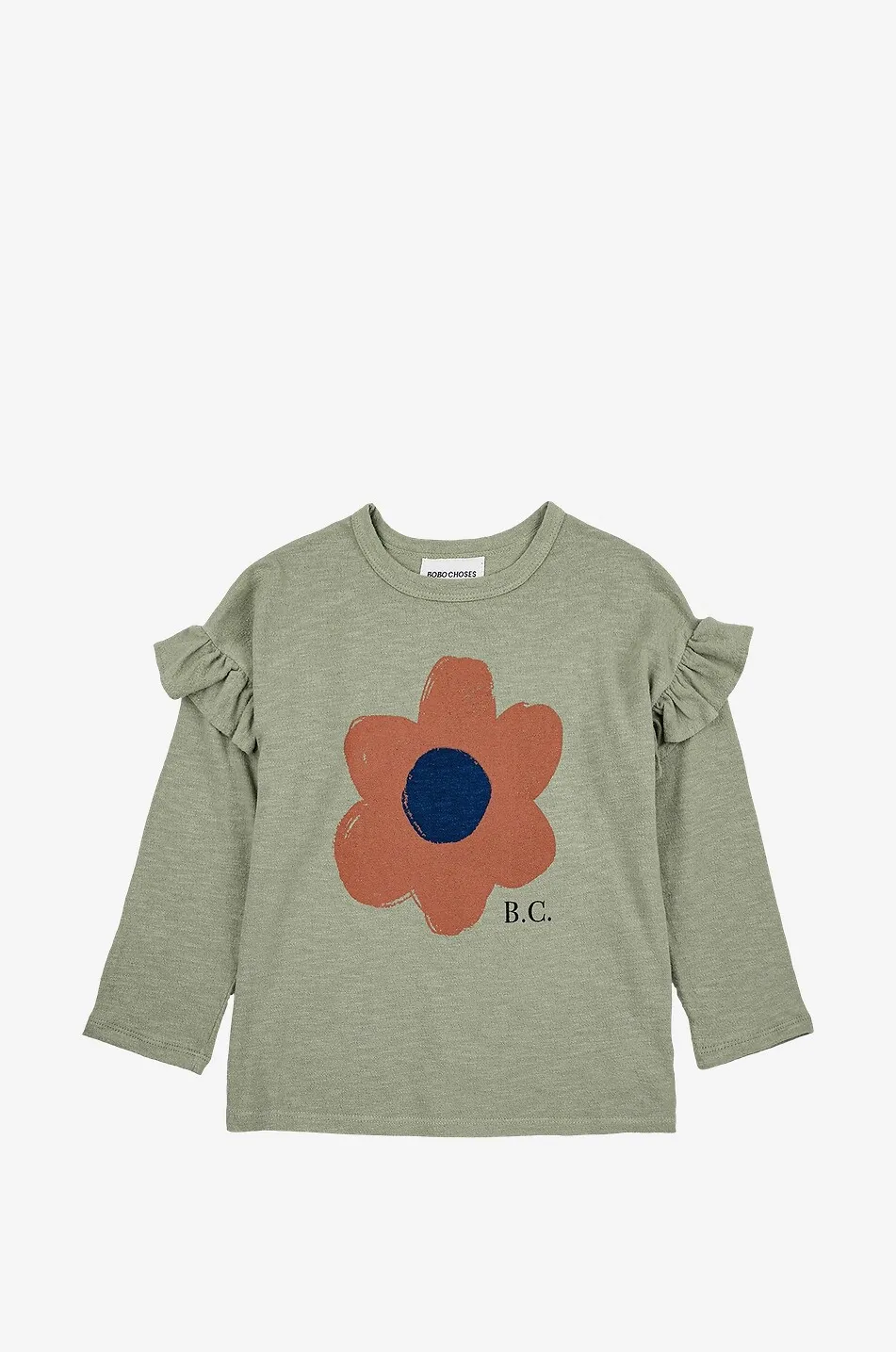 T-shirt fille à manches longues Big Flower Ruffle
