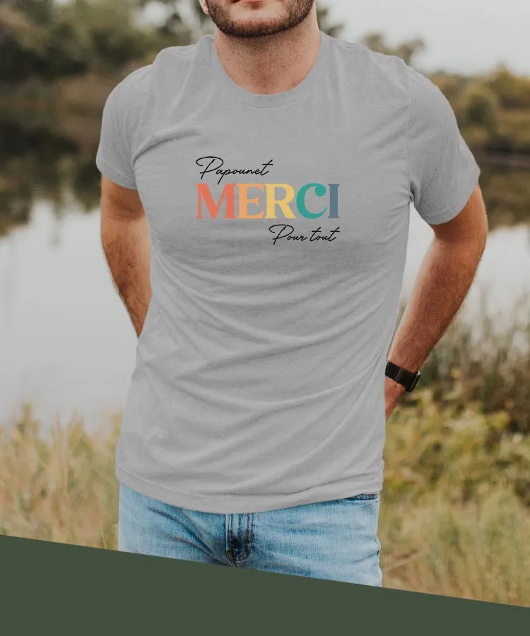 T-Shirt Papounet merci pour tout Pour homme