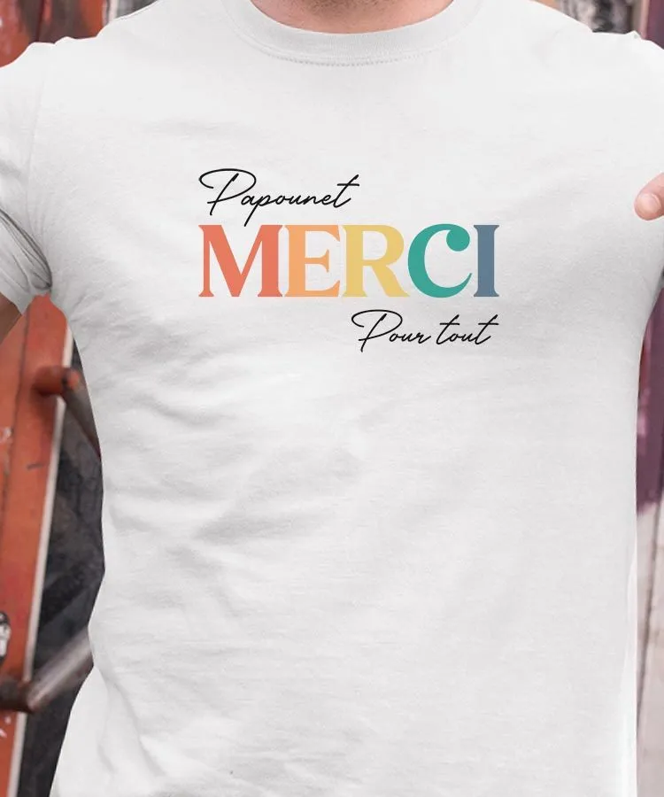 T-Shirt Papounet merci pour tout Pour homme