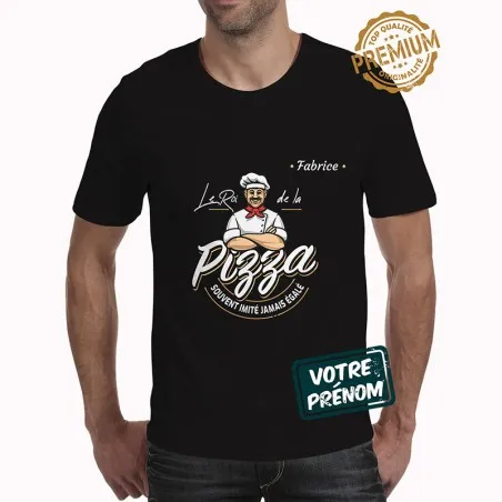 T-shirt Pizzaiolo avec Prénom à personnaliser