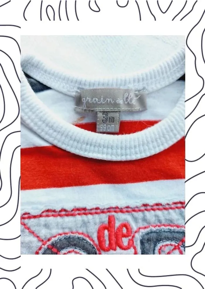 Tee-shirts Graine de blé 3 mois - Grain de Blé - 1 mois  | Beebs