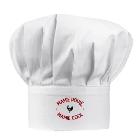 Toque blanche Mamie Poule Mamie Cool