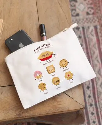 Tote bag Mamie gâteau et ses petits biscuits personnalisé