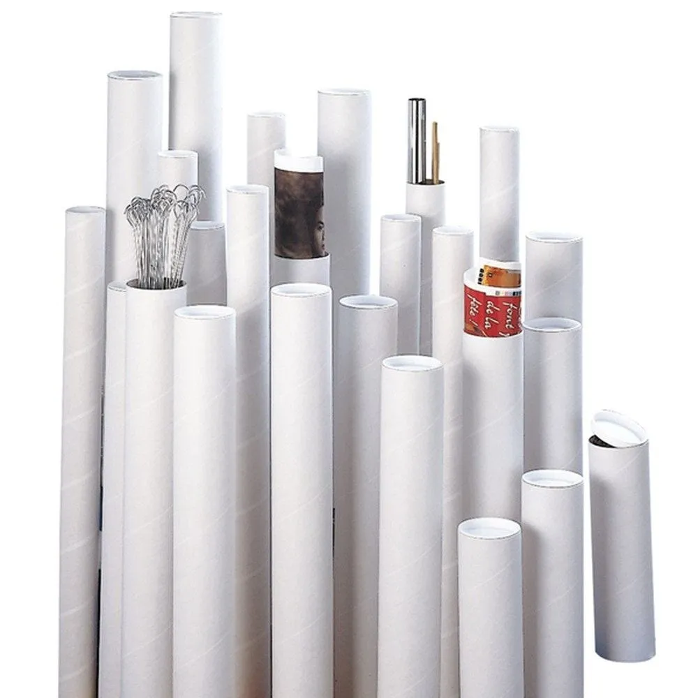 Tube blanc à bouchons plastiques 50x620mm