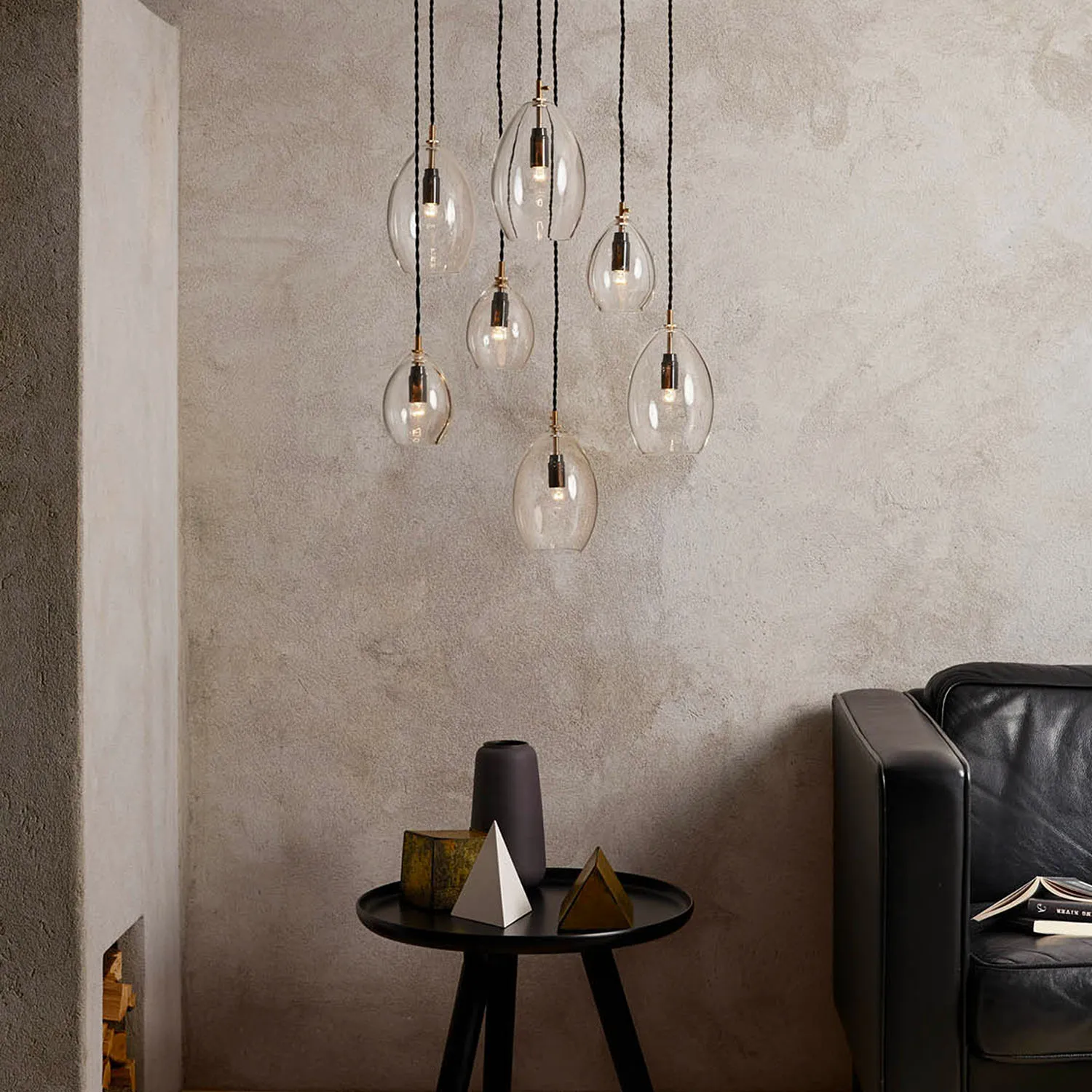 UNIKA - Vintage glass pendant light, designer creation