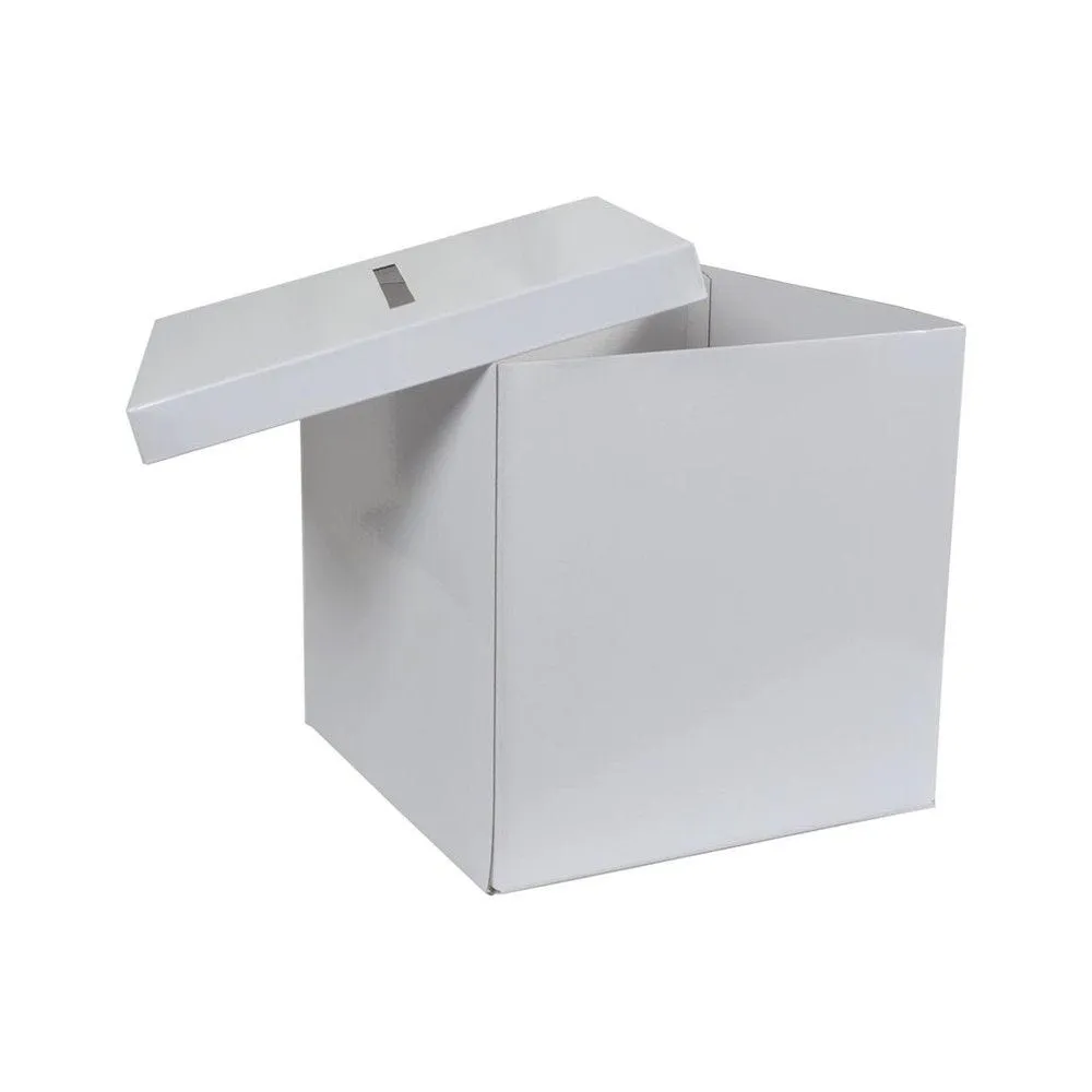 Urne en carton blanc brillant 25x25x25cm
