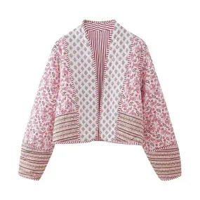 Veste Matelassée Imprimée Femme